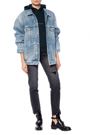 Distressed hooded sweatshirt, zdjęcie 2 Distressed hooded sweatshirt od Saint Laurent